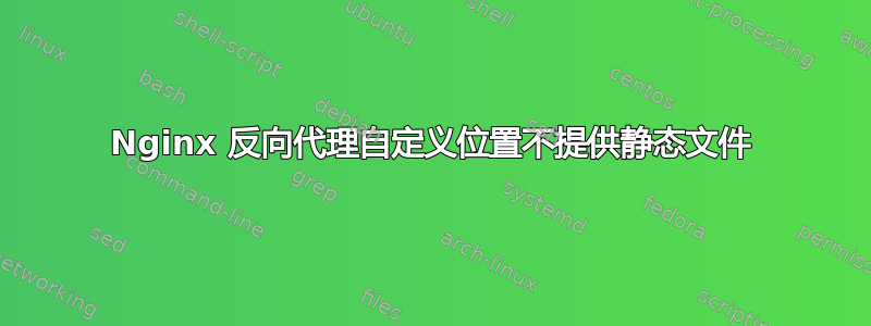 Nginx 反向代理自定义位置不提供静态文件