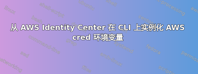 从 AWS Identity Center 在 CLI 上实例化 AWS cred 环境变量