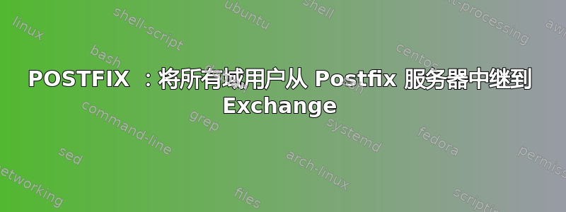 POSTFIX ：将所有域用户从 Postfix 服务器中继到 Exchange