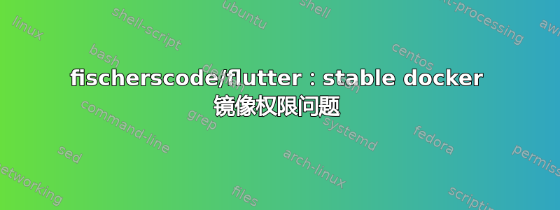 fischerscode/flutter：stable docker 镜像权限问题