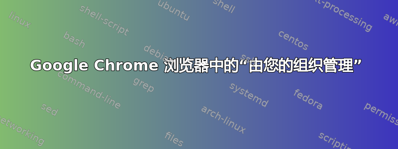 Google Chrome 浏览器中的“由您的组织管理”