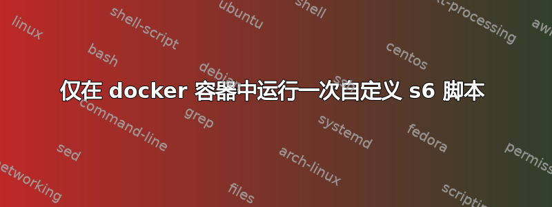 仅在 docker 容器中运行一次自定义 s6 脚本