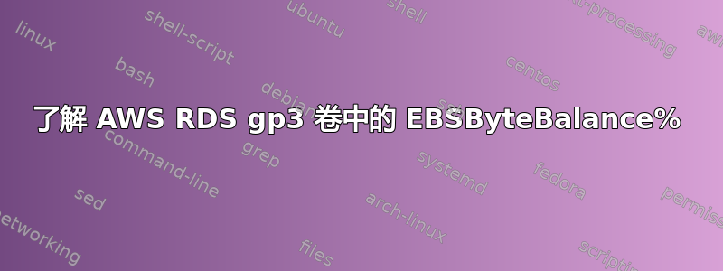 了解 AWS RDS gp3 卷中的 EBSByteBalance%