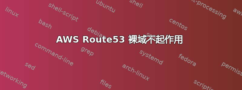 AWS Route53 裸域不起作用