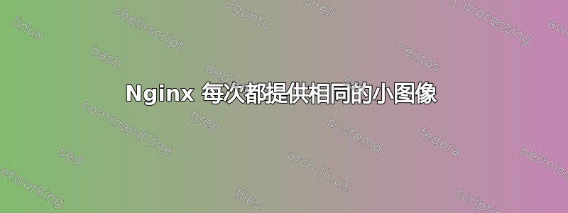 Nginx 每次都提供相同的小图像