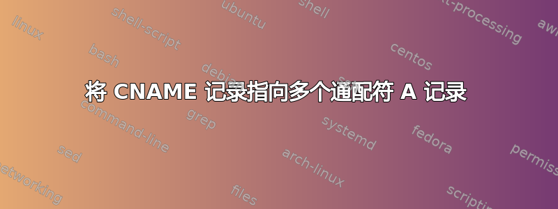 将 CNAME 记录指向多个通配符 A 记录