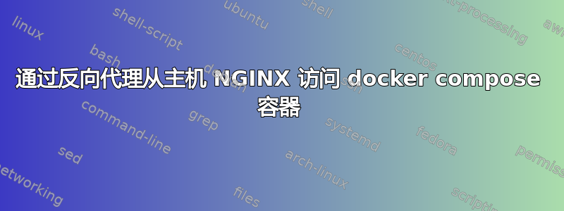 通过反向代理从主机 NGINX 访问 docker compose 容器