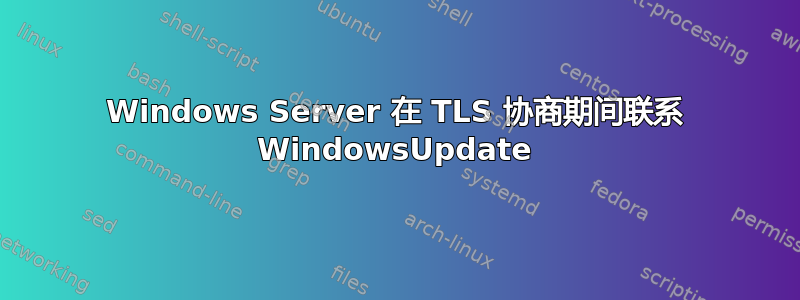 Windows Server 在 TLS 协商期间联系 WindowsUpdate