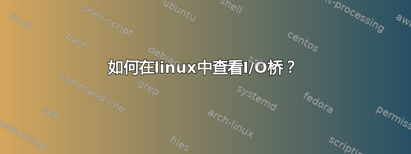 如何在linux中查看I/O桥？