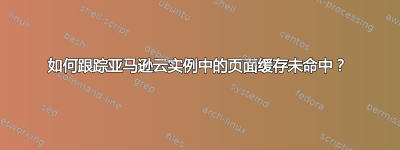 如何跟踪亚马逊云实例中的页面缓存未命中？