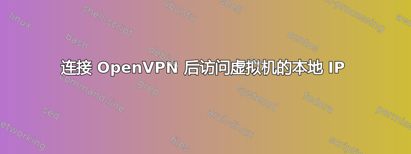 连接 OpenVPN 后访问虚拟机的本地 IP