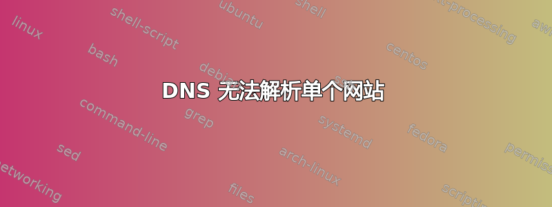 DNS 无法解析单个网站