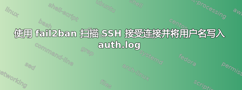 使用 fail2ban 扫描 SSH 接受连接并将用户名写入 auth.log