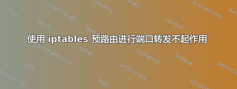 使用 iptables 预路由进行端口转发不起作用