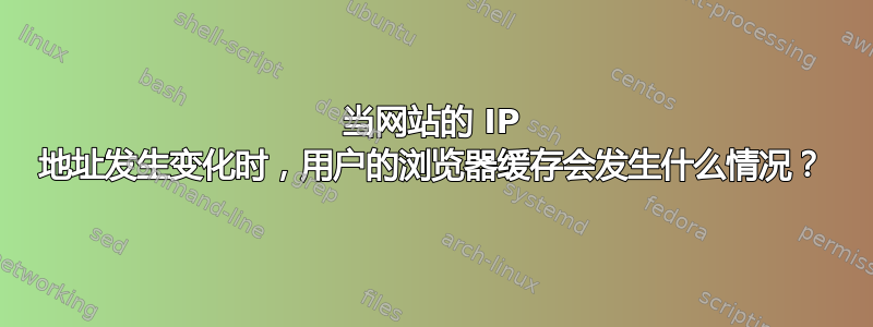 当网站的 IP 地址发生变化时，用户的浏览器缓存会发生什么情况？