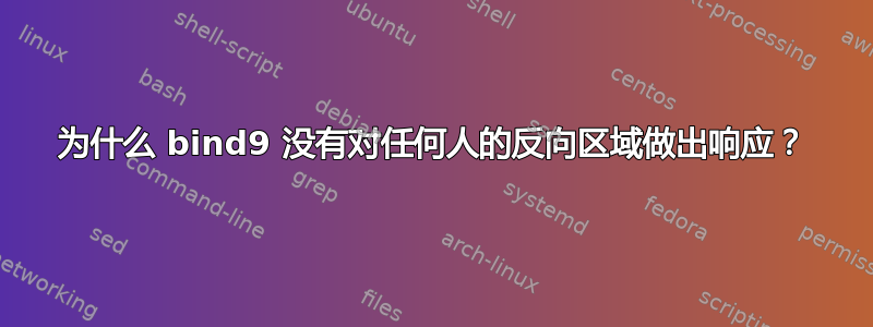 为什么 bind9 没有对任何人的反向区域做出响应？