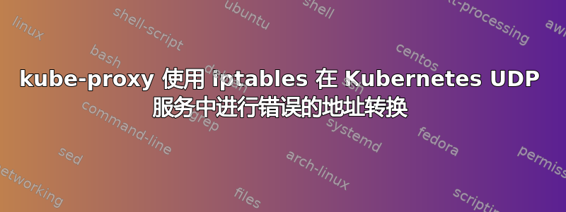 kube-proxy 使用 iptables 在 Kubernetes UDP 服务中进行错误的地址转换