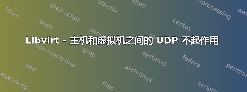 Libvirt - 主机和虚拟机之间的 UDP 不起作用