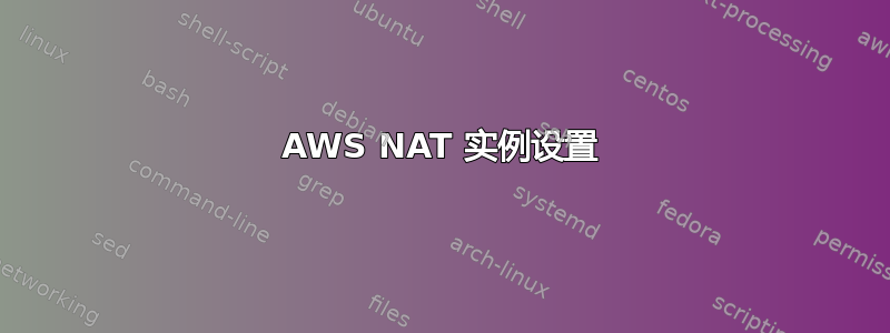 AWS NAT 实例设置