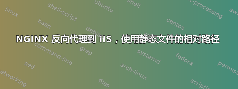 NGINX 反向代理到 IIS，使用静态文件的相对路径