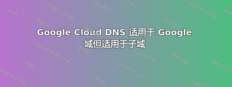 Google Cloud DNS 适用于 Google 域但适用于子域