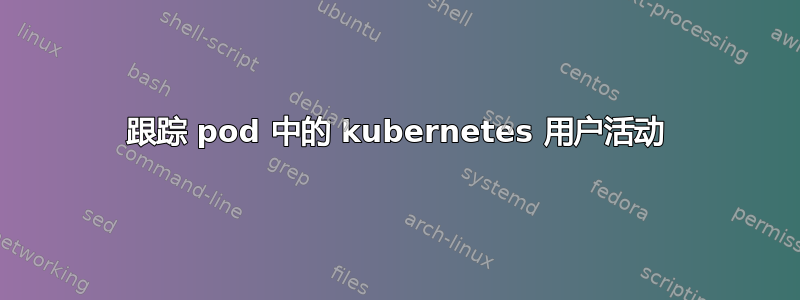 跟踪 pod 中的 kubernetes 用户活动