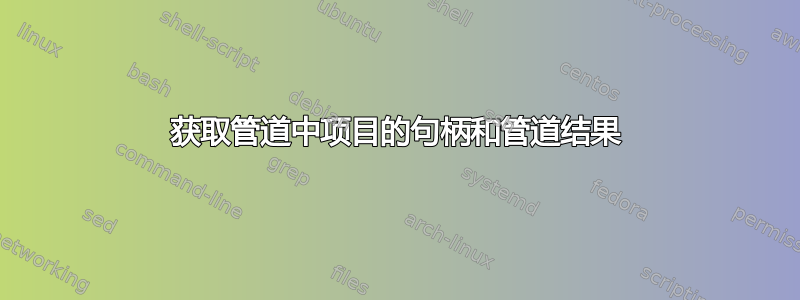 获取管道中项目的句柄和管道结果