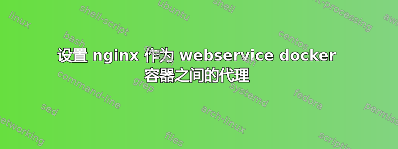 设置 nginx 作为 webservice docker 容器之间的代理