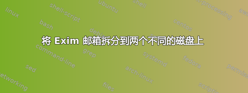 将 Exim 邮箱拆分到两个不同的磁盘上