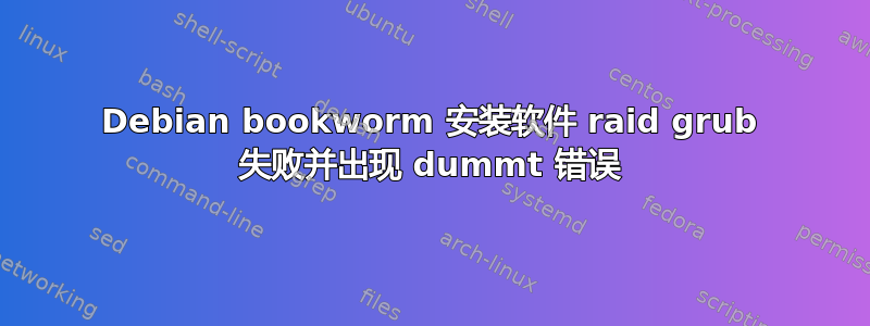 Debian bookworm 安装软件 raid grub 失败并出现 dummt 错误