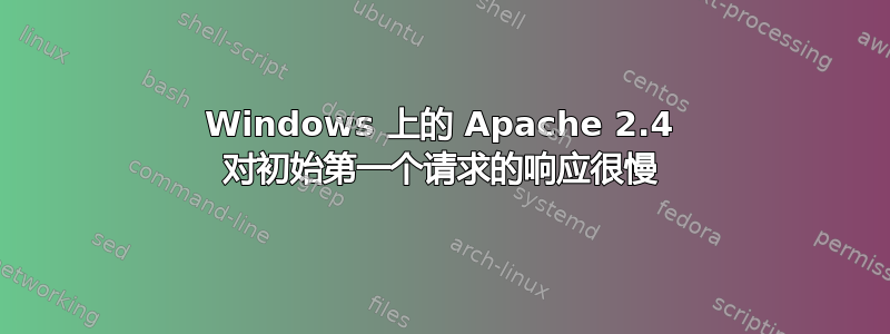 Windows 上的 Apache 2.4 对初始第一个请求的响应很慢