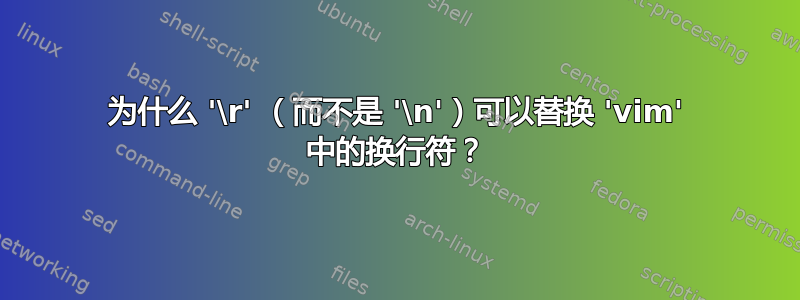 为什么 '\r' （而不是 '\n'）可以替换 'vim' 中的换行符？