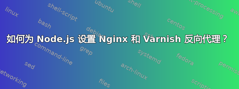 如何为 Node.js 设置 Nginx 和 Varnish 反向代理？