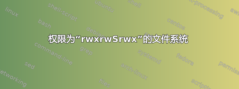 权限为“rwxrwSrwx”的文件系统