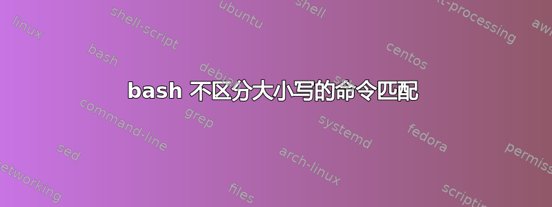 bash 不区分大小写的命令匹配