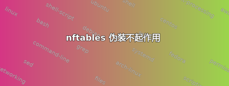 nftables 伪装不起作用