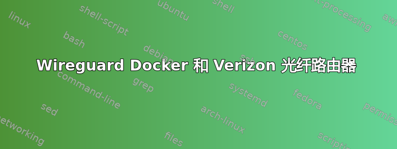 Wireguard Docker 和 Verizon 光纤路由器