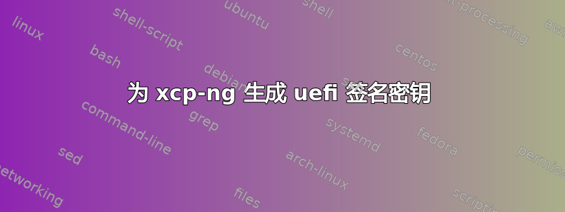 为 xcp-ng 生成 uefi 签名密钥