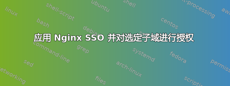 应用 Nginx SSO 并对选定子域进行授权