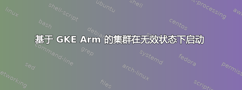 基于 GKE Arm 的集群在无效状态下启动