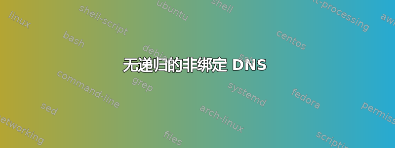 无递归的非绑定 DNS