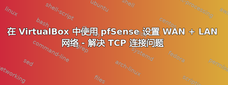 在 VirtualBox 中使用 pfSense 设置 WAN + LAN 网络 - 解决 TCP 连接问题