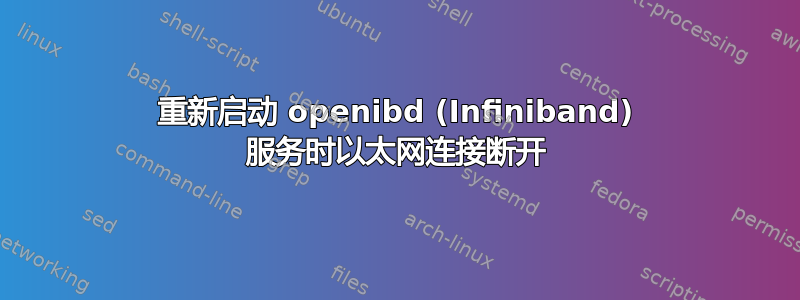 重新启动 openibd (Infiniband) 服务时以太网连接断开