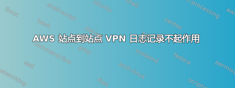 AWS 站点到站点 VPN 日志记录不起作用