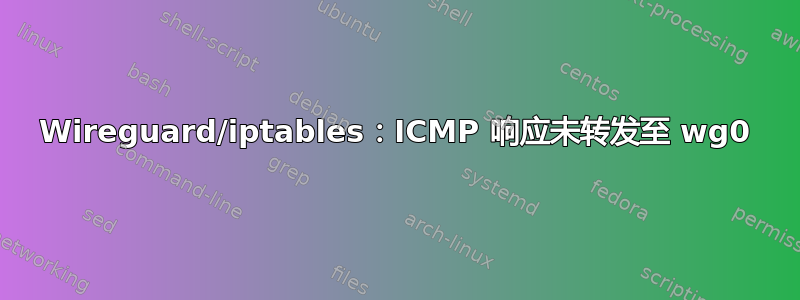 Wireguard/iptables：ICMP 响应未转发至 wg0