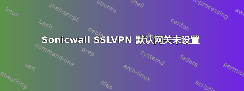 Sonicwall SSLVPN 默认网关未设置