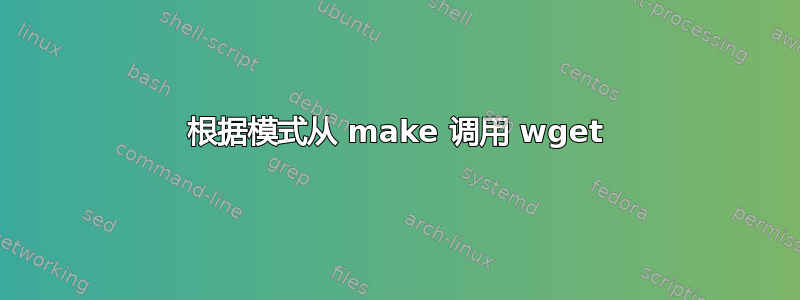 根据模式从 make 调用 wget