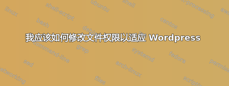 我应该如何修改文件权限以适应 Wordpress