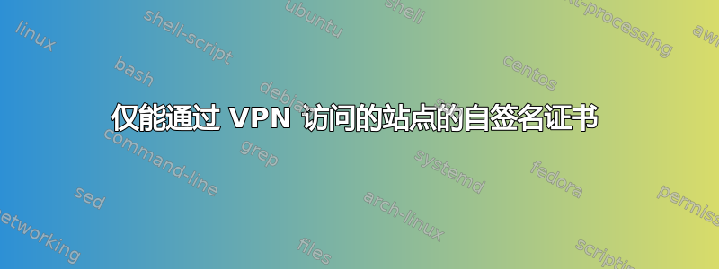 仅能通过 VPN 访问的站点的自签名证书