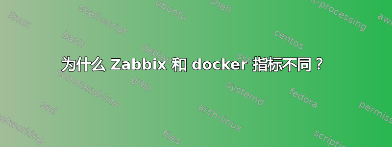 为什么 Zabbix 和 docker 指标不同？